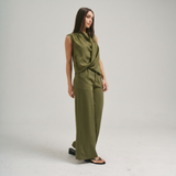 AT3490 Sleeveless draped top