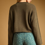 J7541   BUTTON FRONT EASY KNITTED CARDIGAN