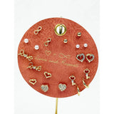 Love Theme Minimal Earrings on PU Card
