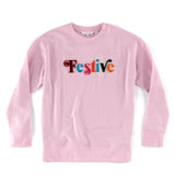 ASST/6 "FESTIVE" SWEATSHIRTS, BLUSH