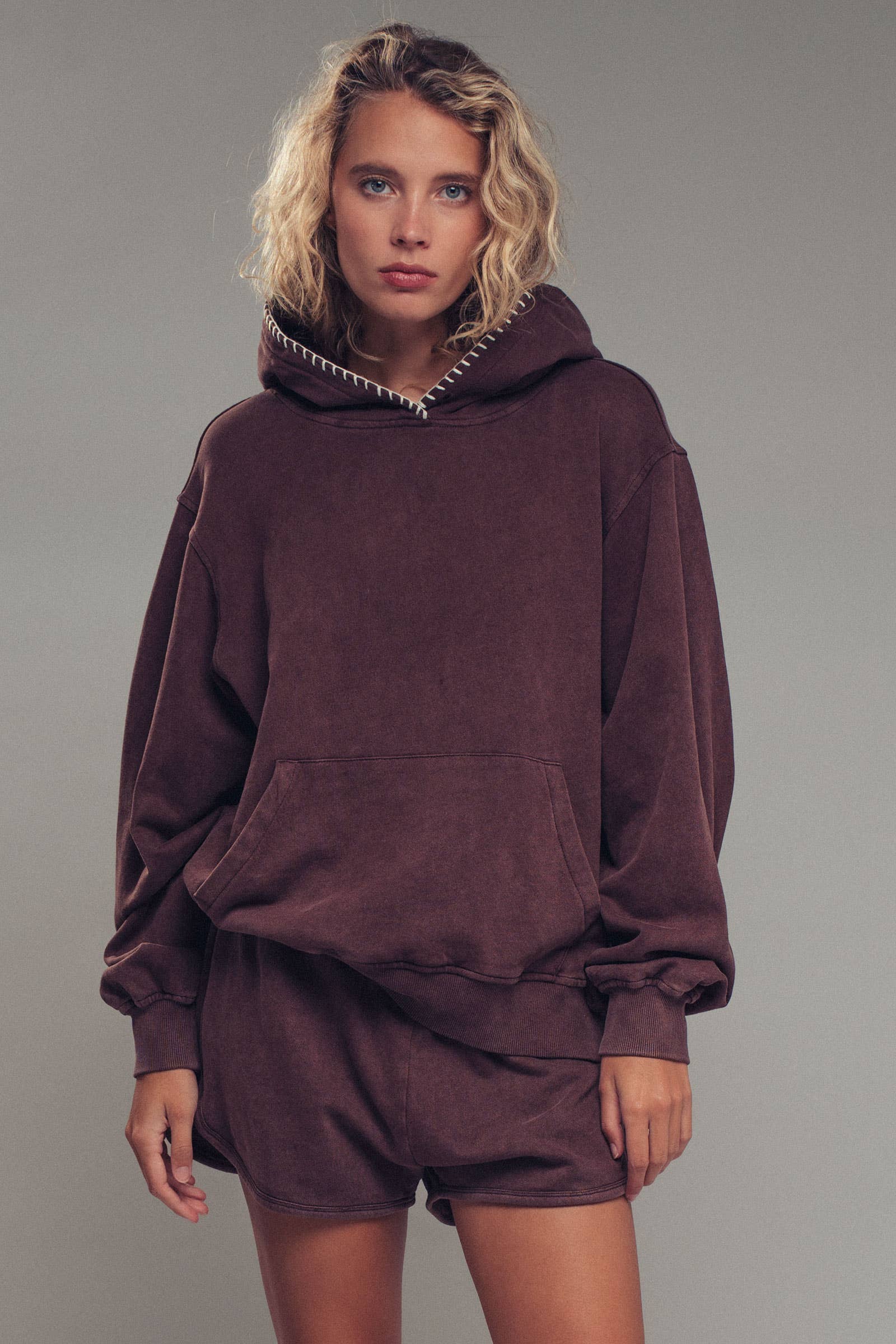 Vintage-Wash Hooded Sweatshirt