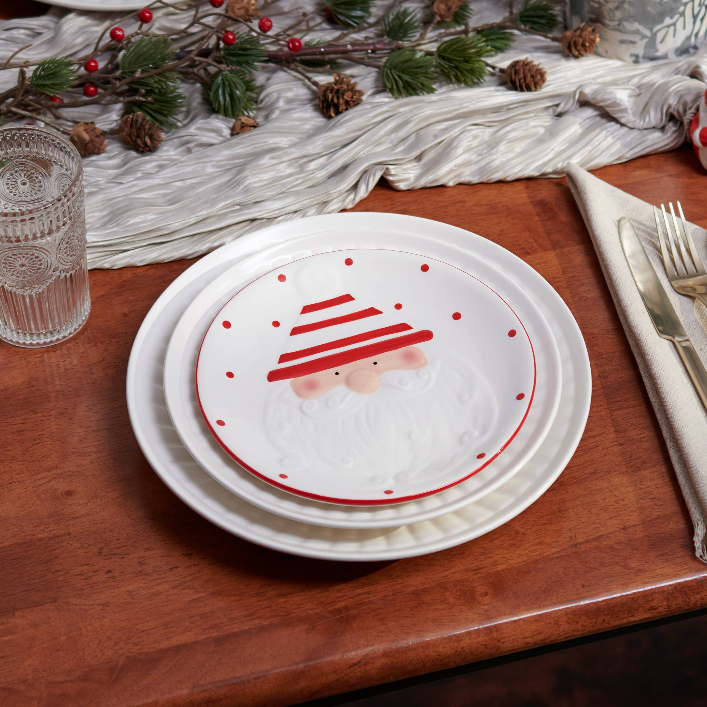 Nordic Santa Dessert Plate