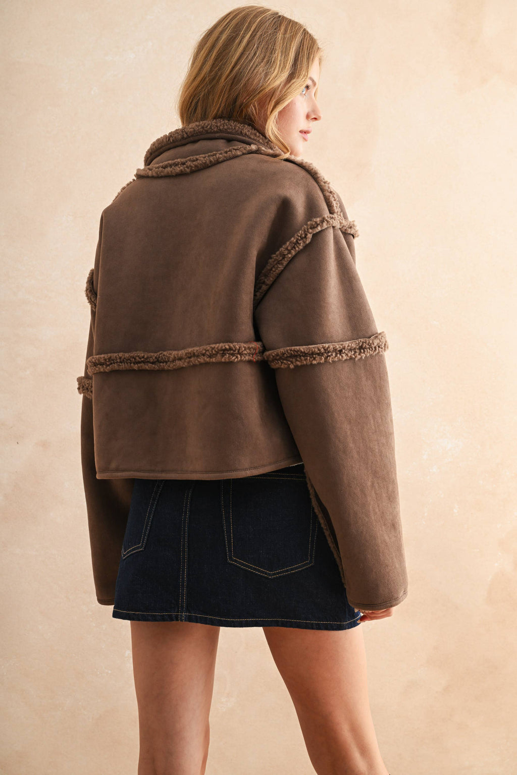 Suede & Sherpa Reversible Jacket