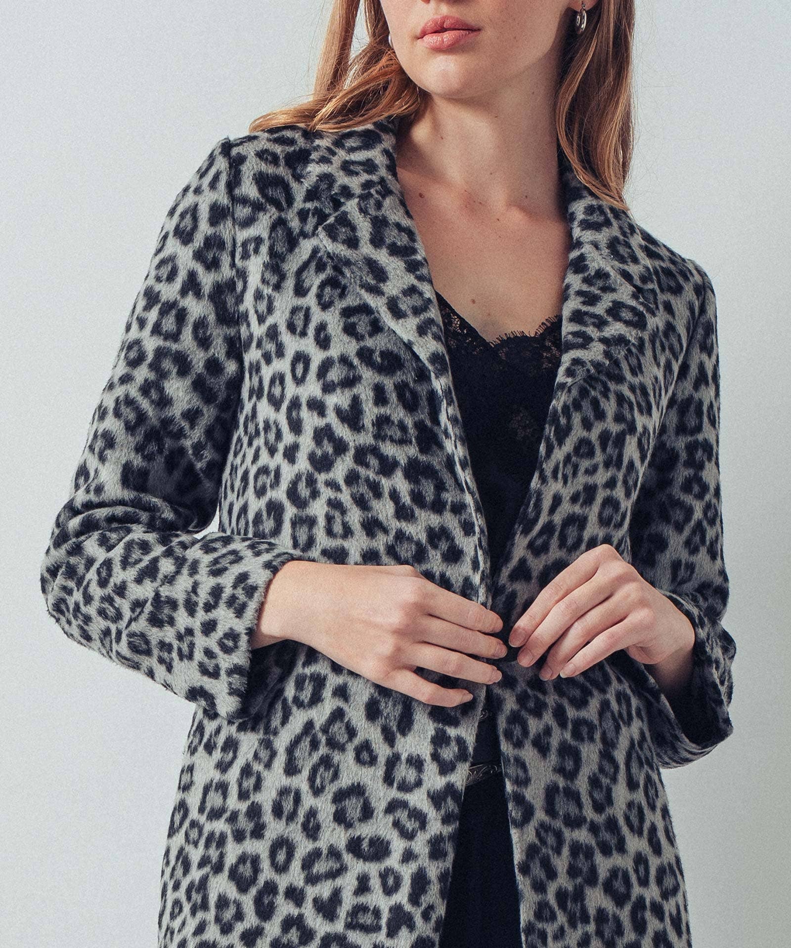 Leopard Print Oversized Statement Coat