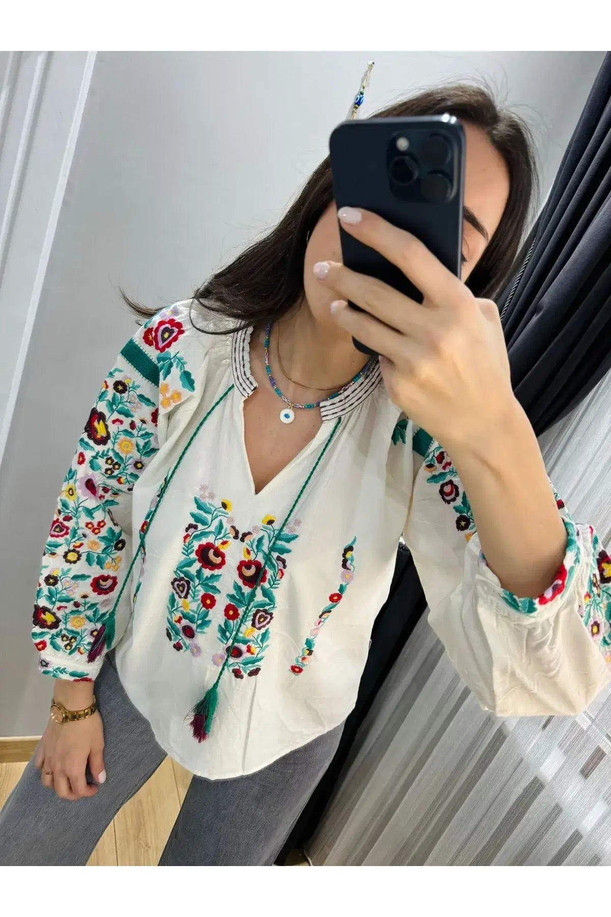 Floral Embroidered Blouse