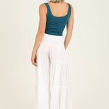 B3690-ASIS WIDE LEG PANTS WITH V YOKE WAIST BAND