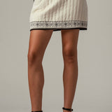 Embroidered Cotton-Linen Mini Skirt