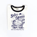 SALTY MOMS BEACH CLUB Ringer Graphic Top