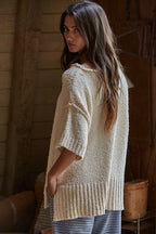 Baggy Knit Pullover Sweater