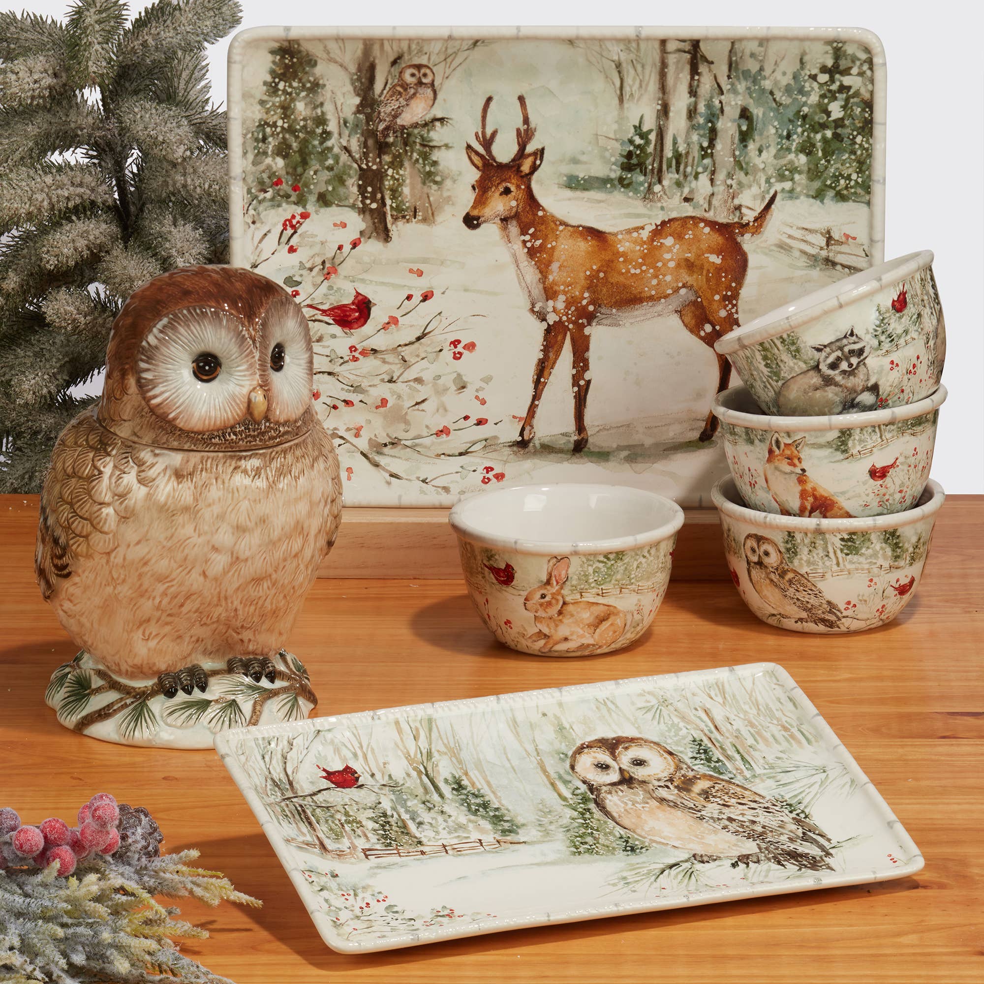 Winter's Walk Christmas Rectangular Platter