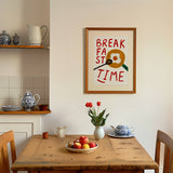 Breakfast Time Hand Painted Print