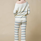 Striped Knit Sweater & Pant Set