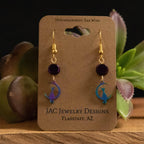 Rainbow Cat in the Moon Earrings