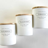 Teakwood Coconut Wax Candle | Tobacco, Santal, Ginger