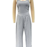 Cross Strap Halter Neck Backless Wide-Leg Jumpsuit