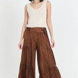 B3690-ASIS WIDE LEG PANTS WITH V YOKE WAIST BAND