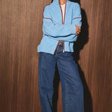 ZIPPER FRONT SWEATER JACKET