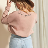 "JESUS HAS MY BACK" Graphic Sweatshirt