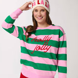 "FA LA LA" BEANIE,BLUSH