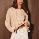 CABLE KNIT SWEATER TOP