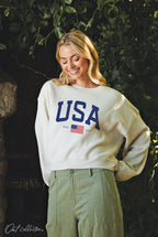 "USA" Graphic Sweatshirt