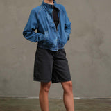Washed Denim Bomber Jacket - RJ1071