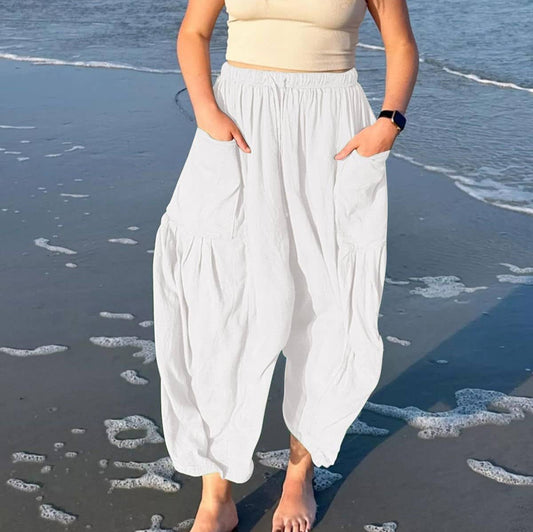 Pleated Wide-Leg Pants