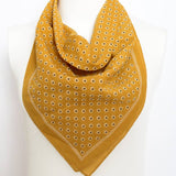 Cotton Daisy Bandana in Black, Rose, Yellow and Rust 🌼