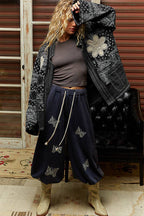 Paisley Pattern Patch Detail Jacket
