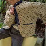 Button Front Polka Dot Sherpa Jacket