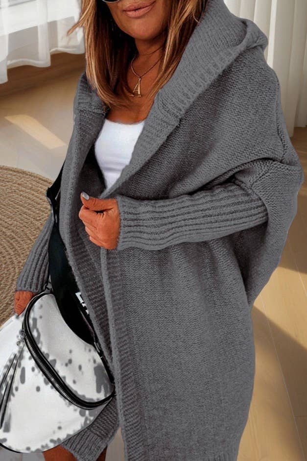 Hooded Long Cardigan