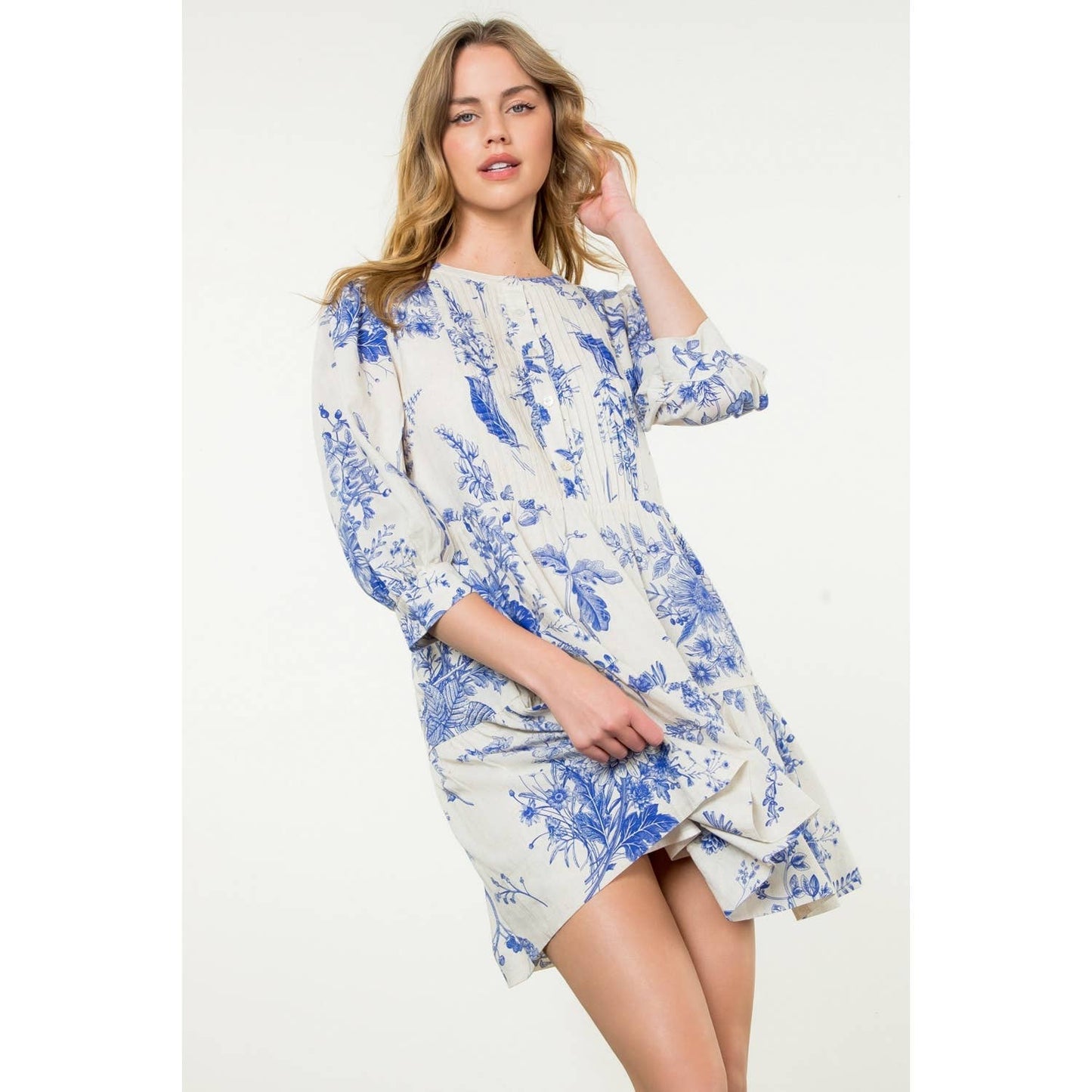 Long Sleeve Floral Midi Dress