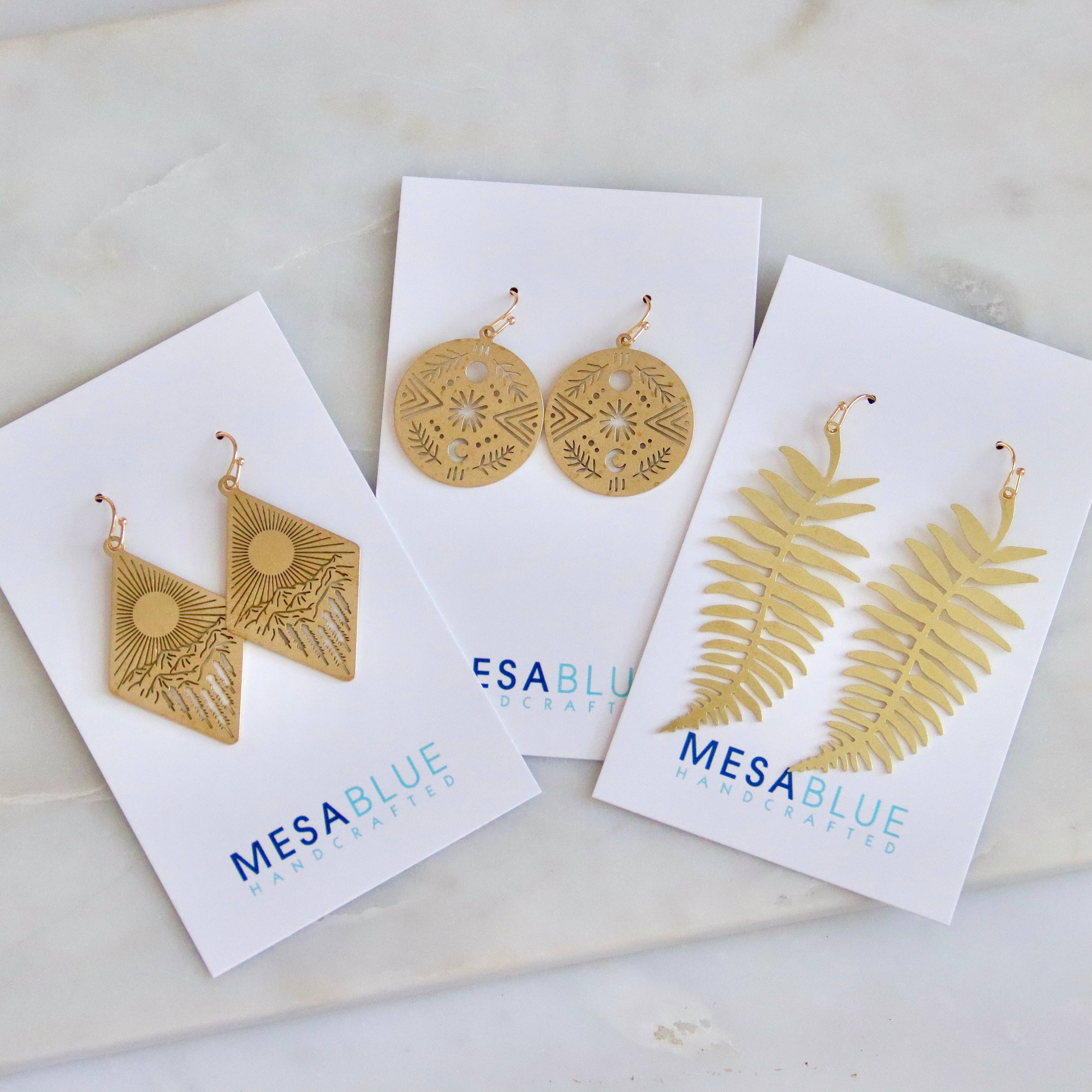 Brass Mountain Sunset Earrings