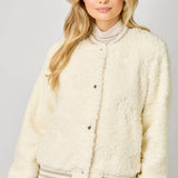 Embroidery Teddy Fur Jacket