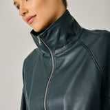 61652 Oversized Faux Leather Jacket