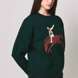 cowboy graphic sweater