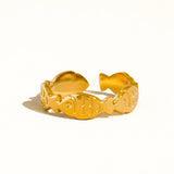 Livia 18K Gold Non-Tarnish Fish Wrap Open Ring