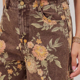 Vintage Botanical High-Rise Wide Leg Denim