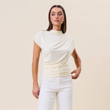 AT2993 Draped jersey top