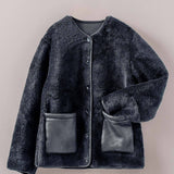 Plush Faux Shearling Jacket – Boxy Relaxed Fit