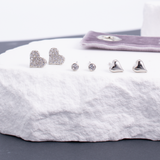 Heart Velvet Stud Set