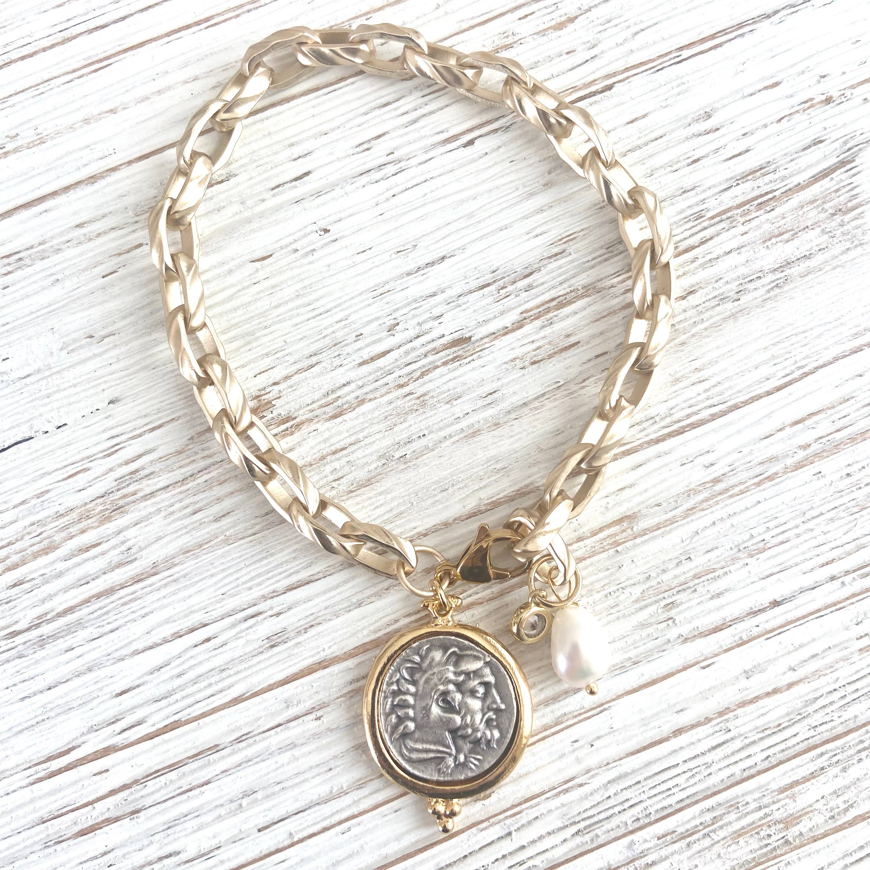 Greek Horse Coin Anklet
