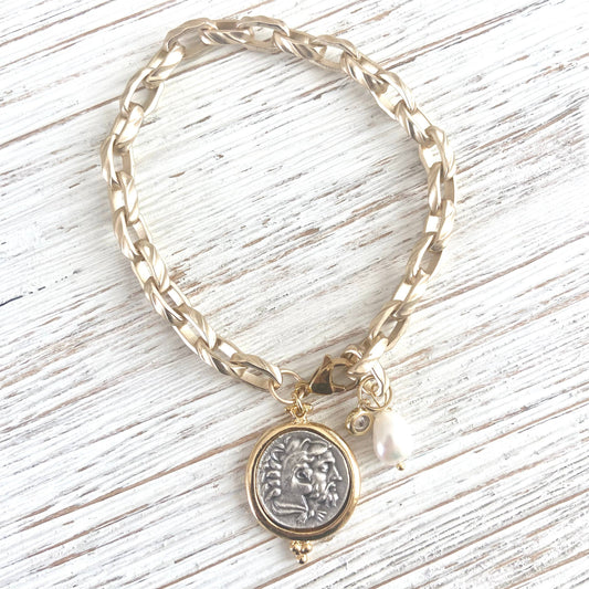Greek Horse Coin Anklet