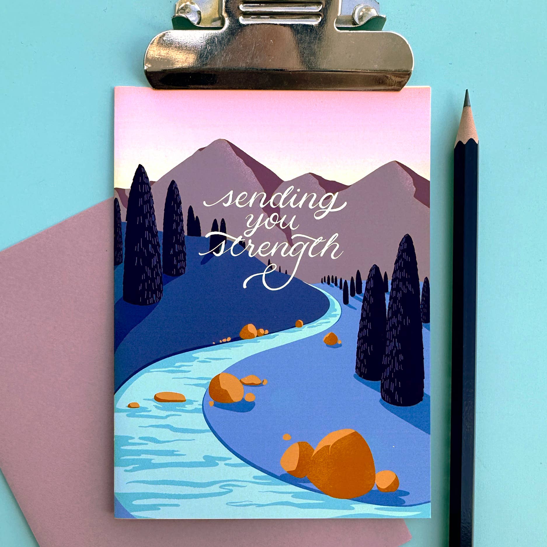 "sending you strength" - A2 Card