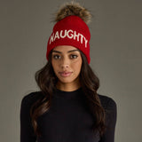 "Naughty" Knit Pom Hat