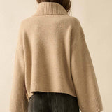 Mountains Fuzzy Jacquard-Knit Turtleneck Sweater