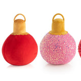 ASST/6 MERRY BAUBLE SMALL PILLOWS, MULTI