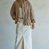 Quilted Knit Mineral Washed Jacket