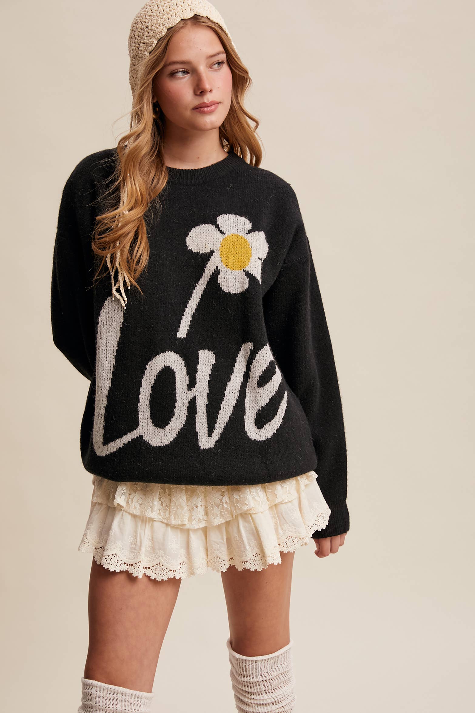 Love Daisy Graphic Sweater