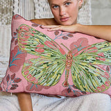 Embroidered Butterfly Throw Soft Pillow Decorative Cushion